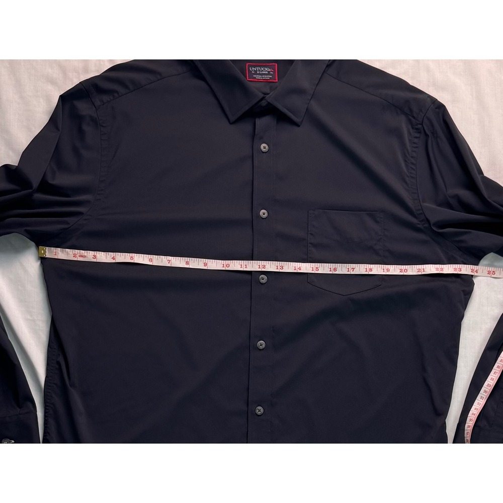 UNTUCKit Gironde Black Performance Long Sleeve Shirt Mens XL 40349 Stretch - Picture 5 of 11